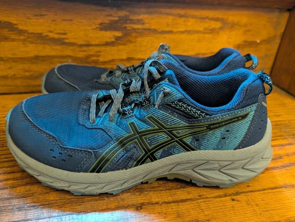 Asics Pre Venture 9 Navy Running Shoes Girls Youth 3.5 Sneakers